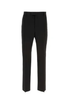 Ferragamo Elegant Black Wool Pants for Men