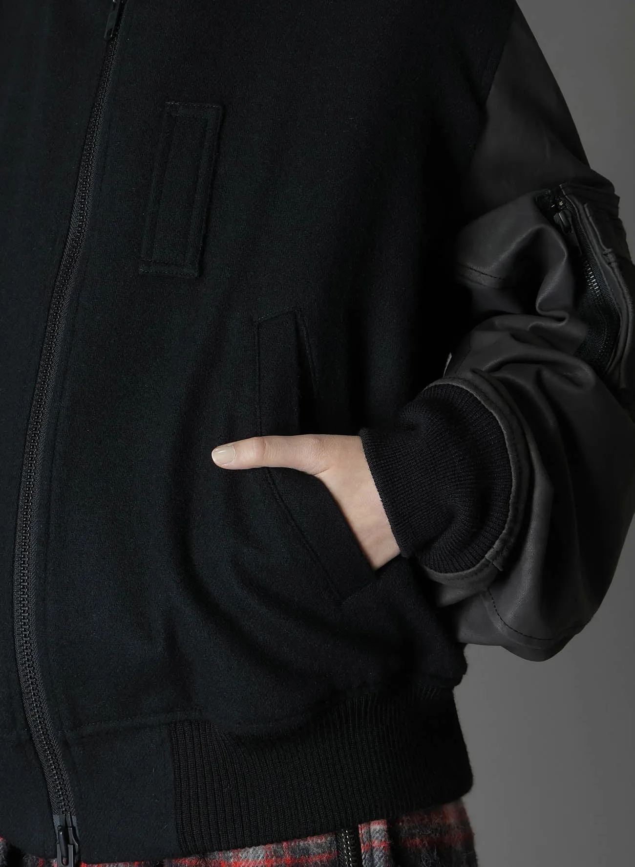 FLANNEL DOUBLE FACE GOAT LEATHER B-15 FLIGHT JACKET
