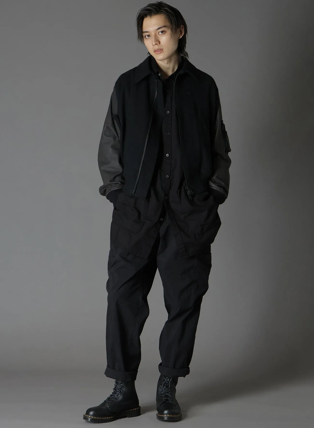 FLANNEL DOUBLE FACE GOAT LEATHER B-15 FLIGHT JACKET