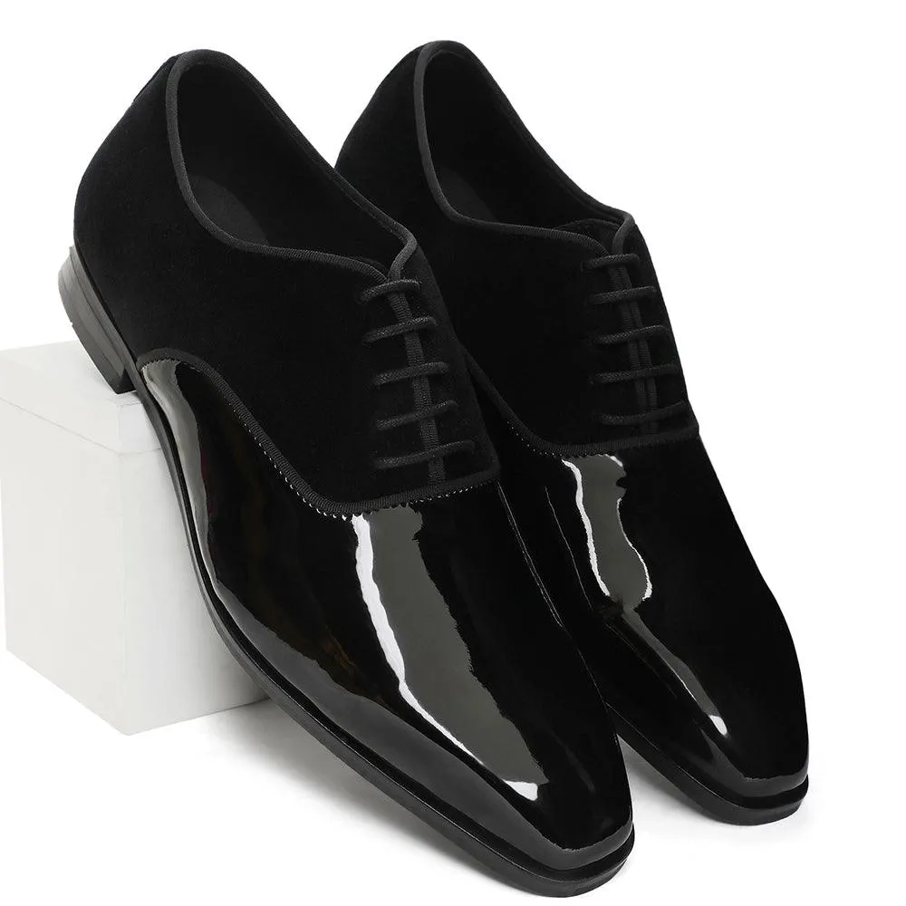 Garret - Patent Velvet Oxford Lace-up