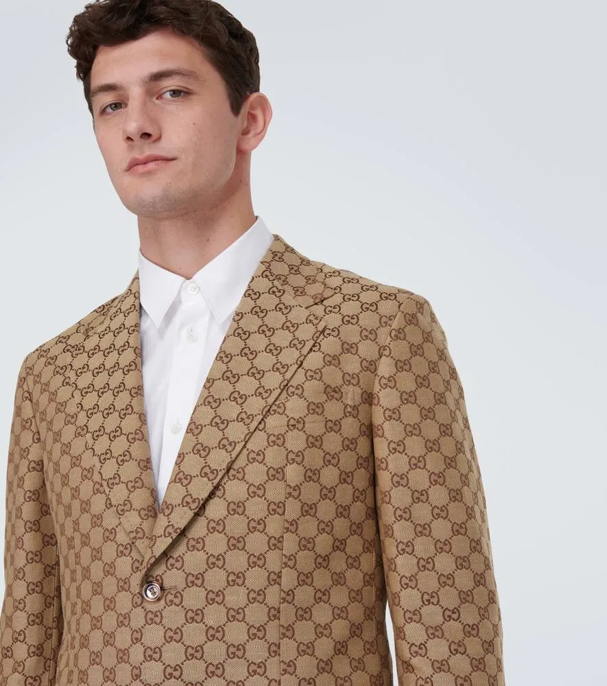 Gucci GG linen-blend blazer