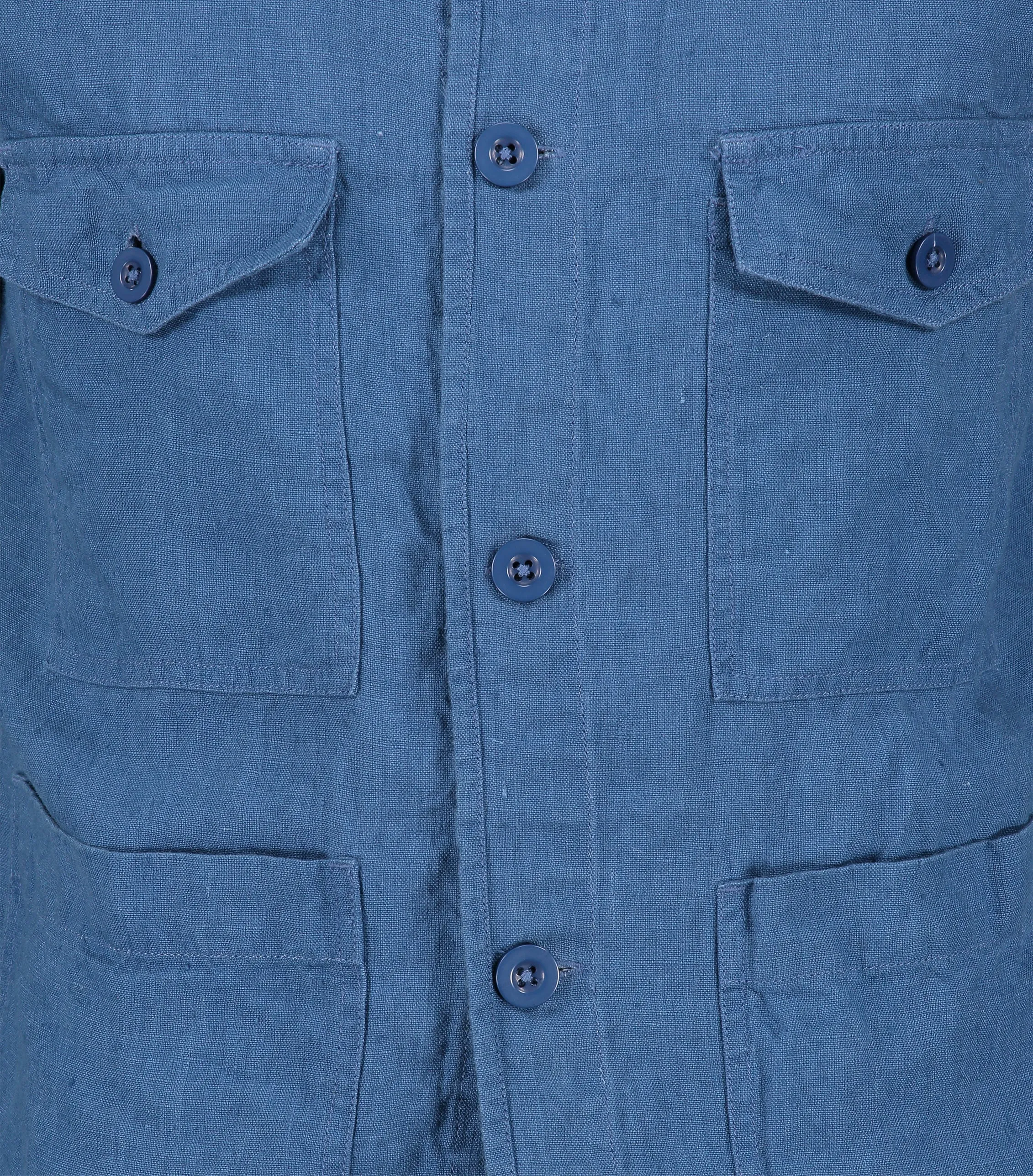 Jake Blue Linen Overshirt