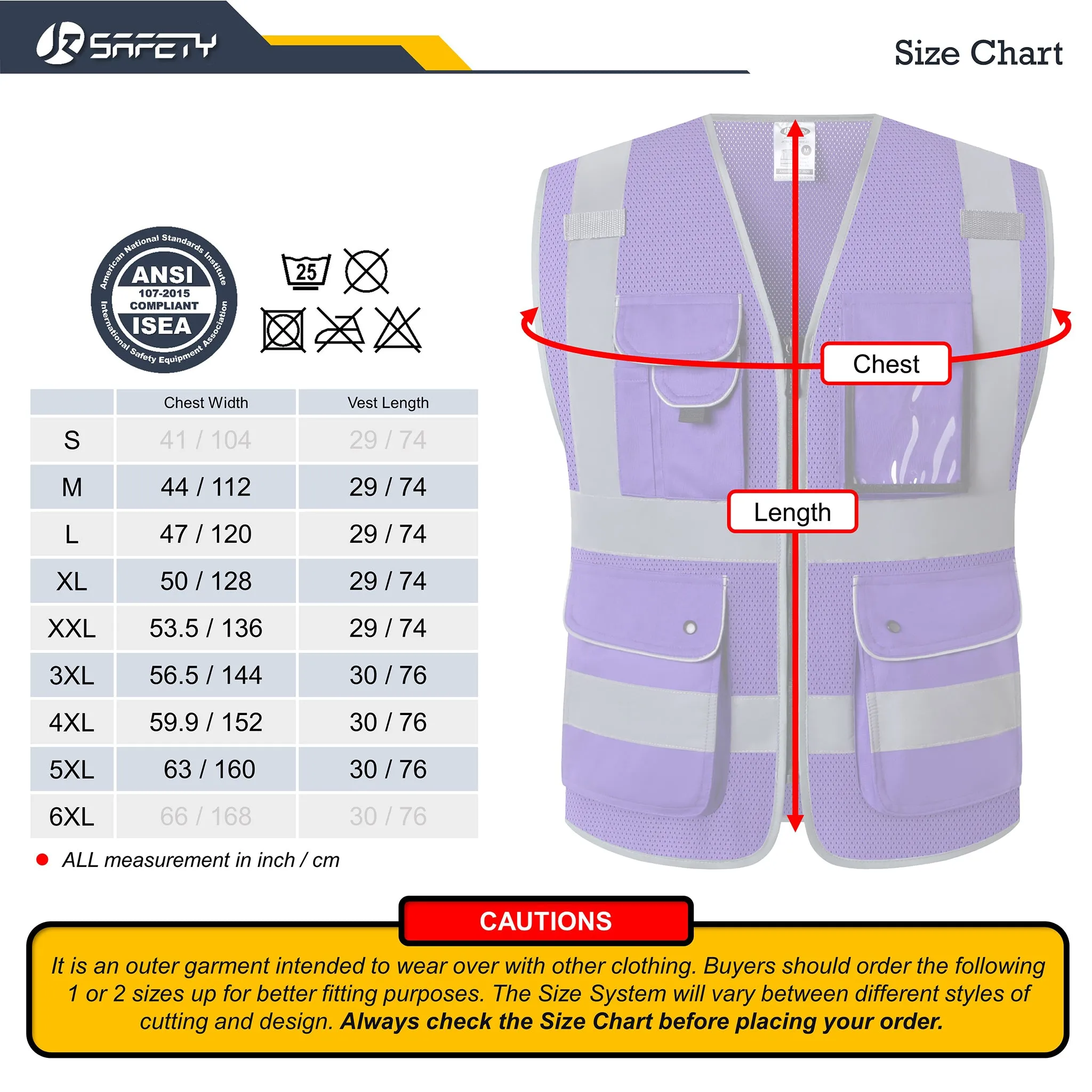 JKSafety 9 Pockets 2-Pack Hi-Vis Reflective Mesh Safety Vest (JK160)