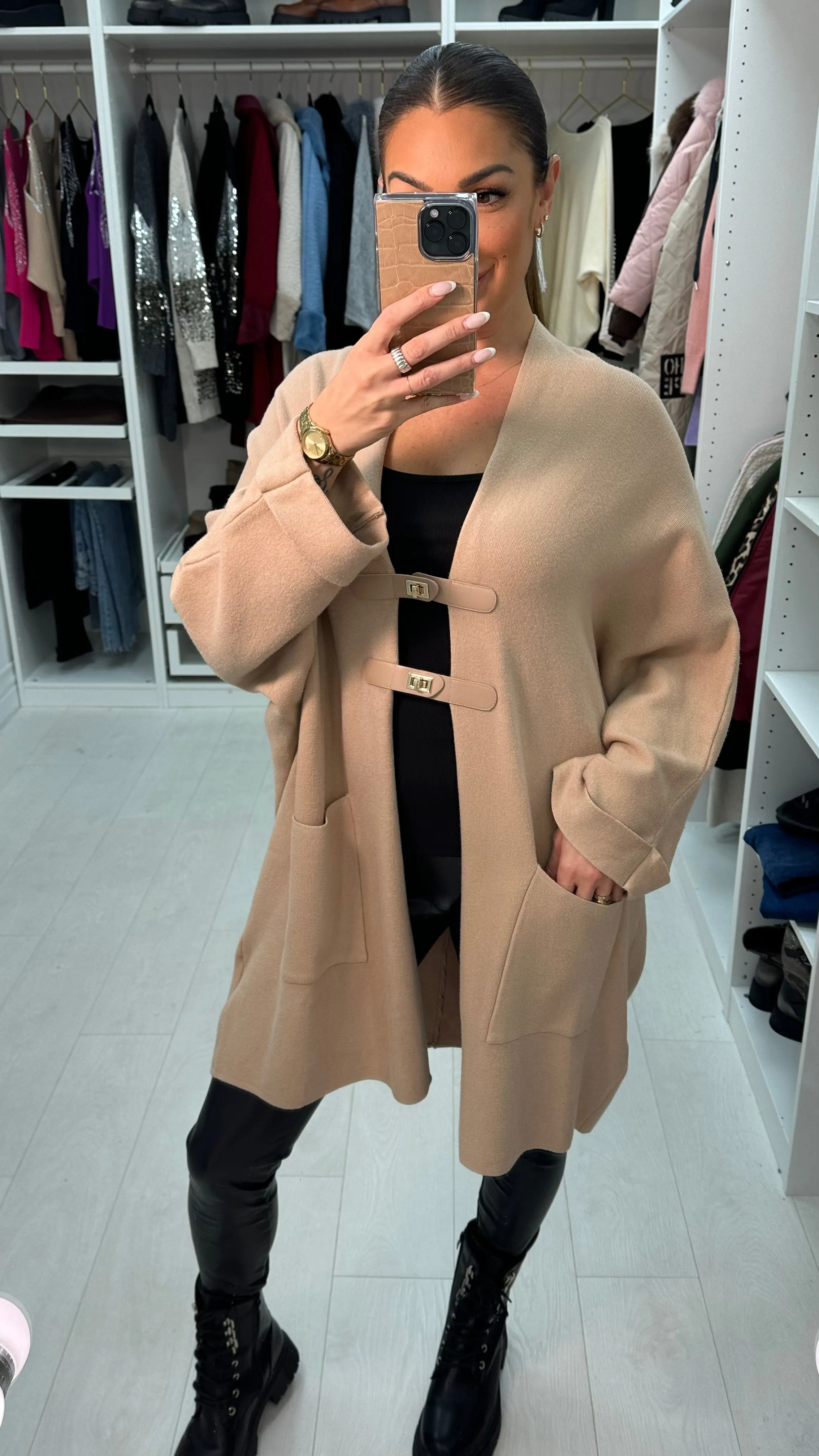 Kaura Gold Buckle Detail Cardigan