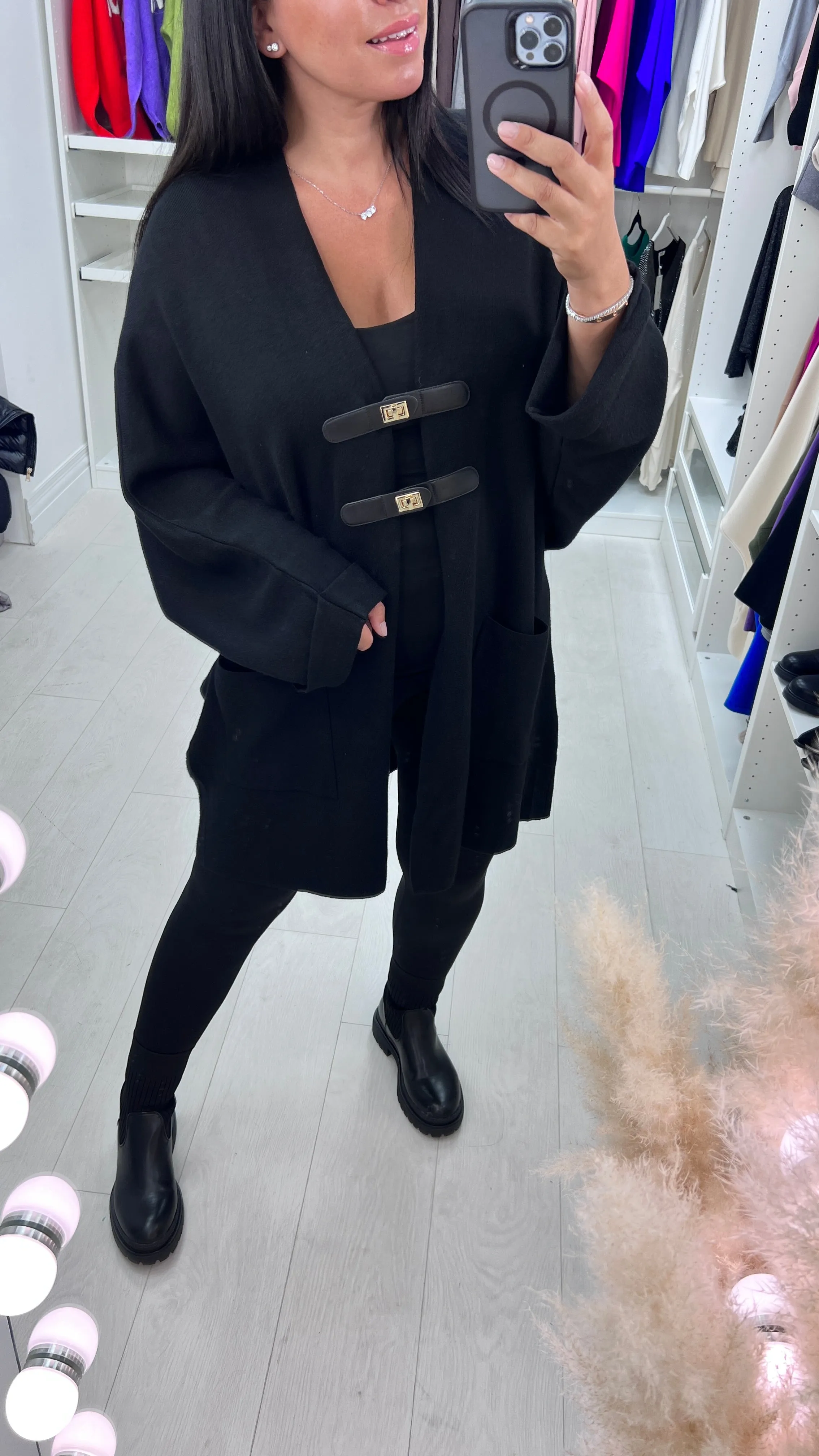 Kaura Gold Buckle Detail Cardigan