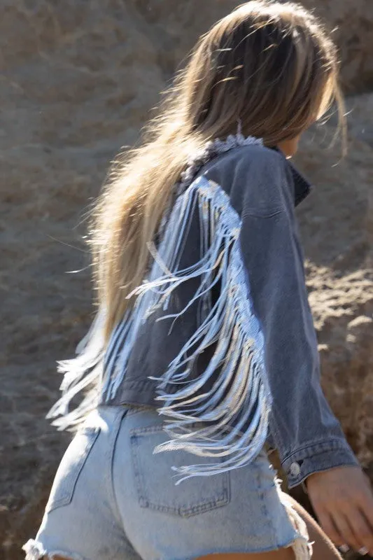 Kelsea Fringe Denim Jacket