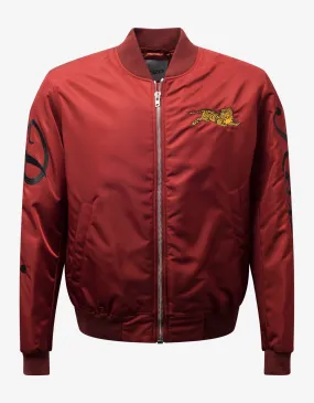 Kenzo Burgundy Jumping Tiger Bomber Jacket