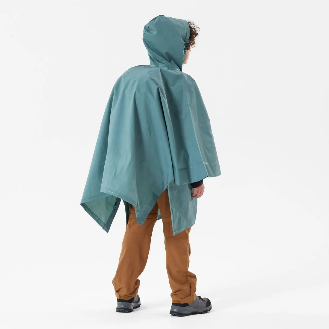 Kid's Hiking Rain Poncho 10L 126-156cm - Blue Green