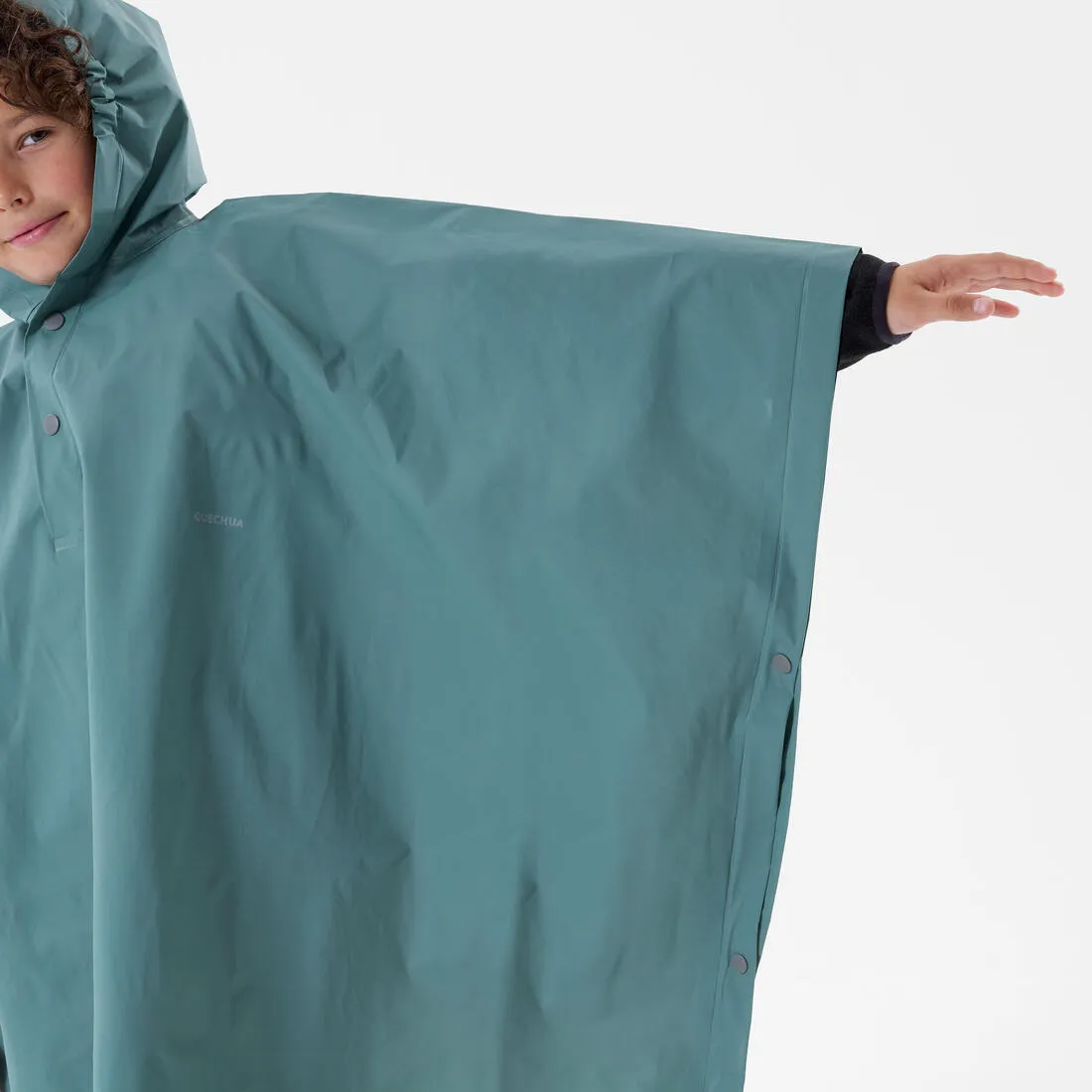 Kid's Hiking Rain Poncho 10L 126-156cm - Blue Green