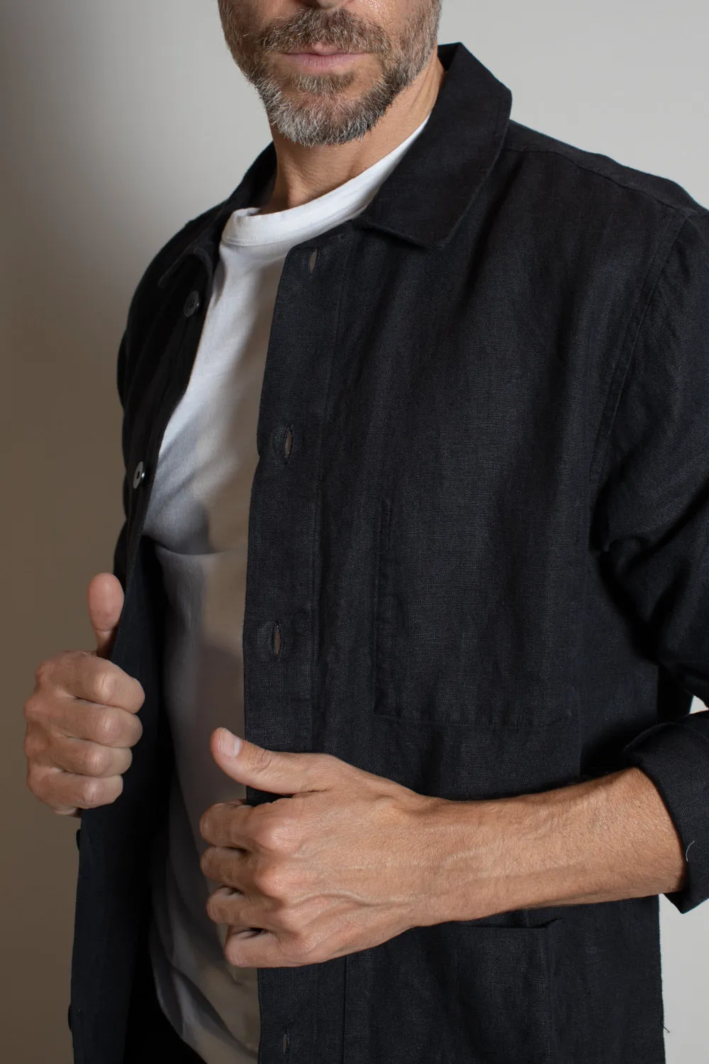 Kite Jacket Black Linen