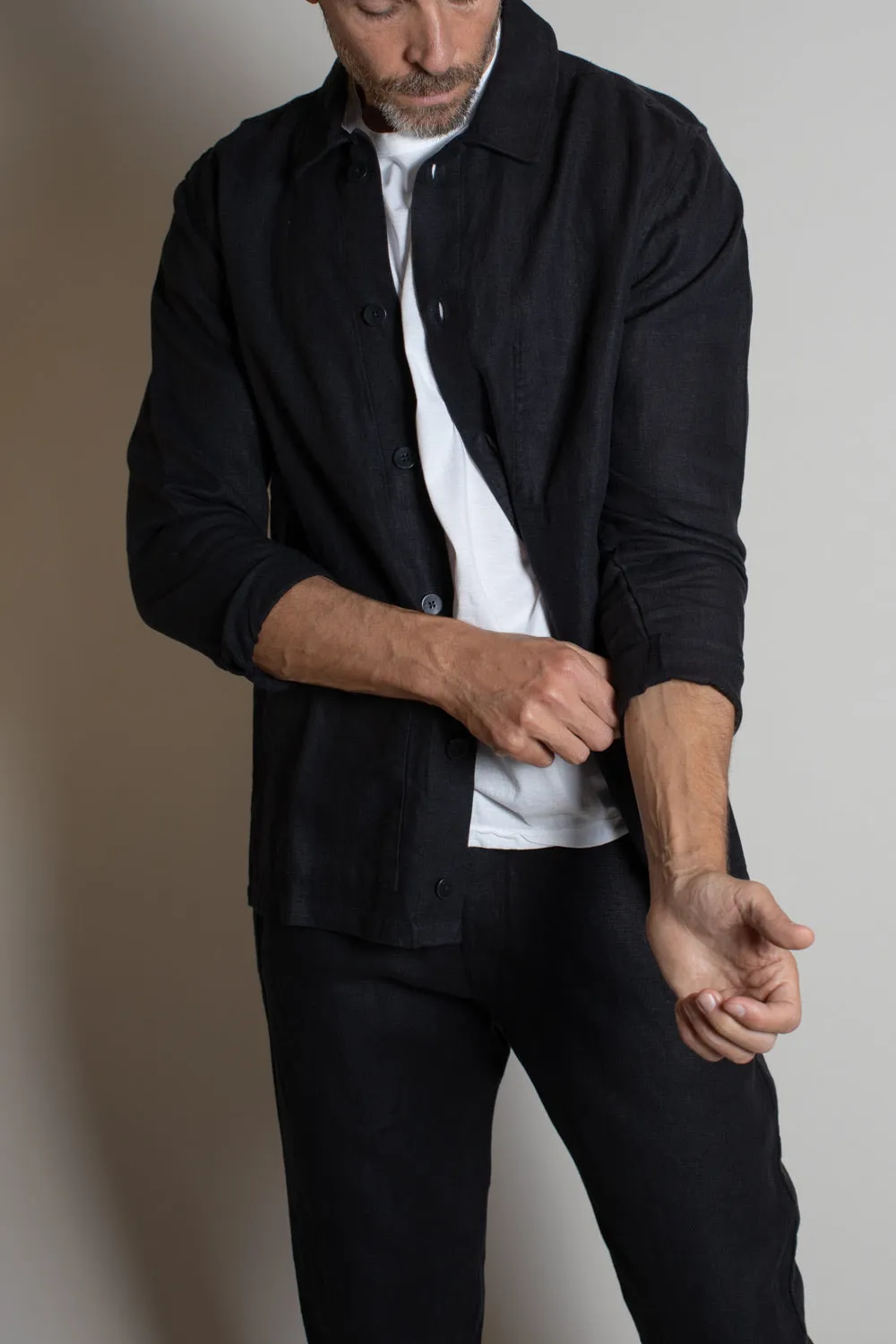 Kite Jacket Black Linen