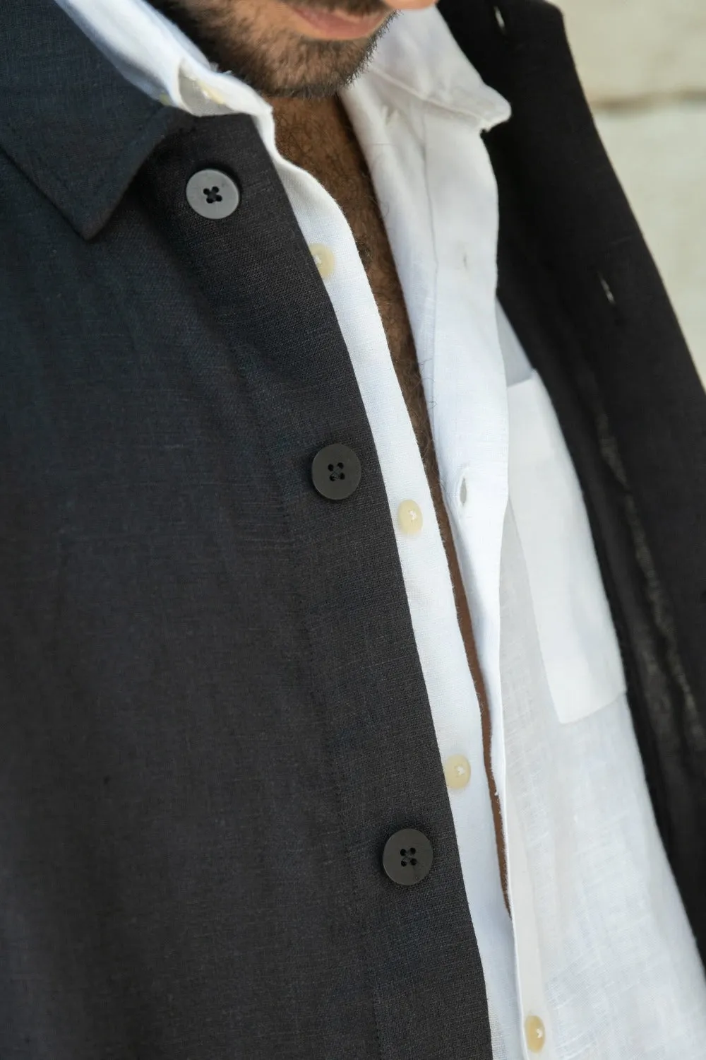 Kite Jacket Black Linen