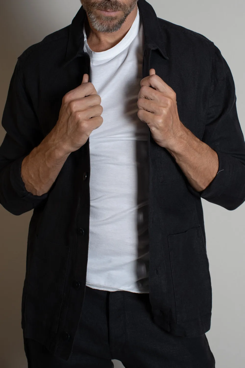 Kite Jacket Black Linen