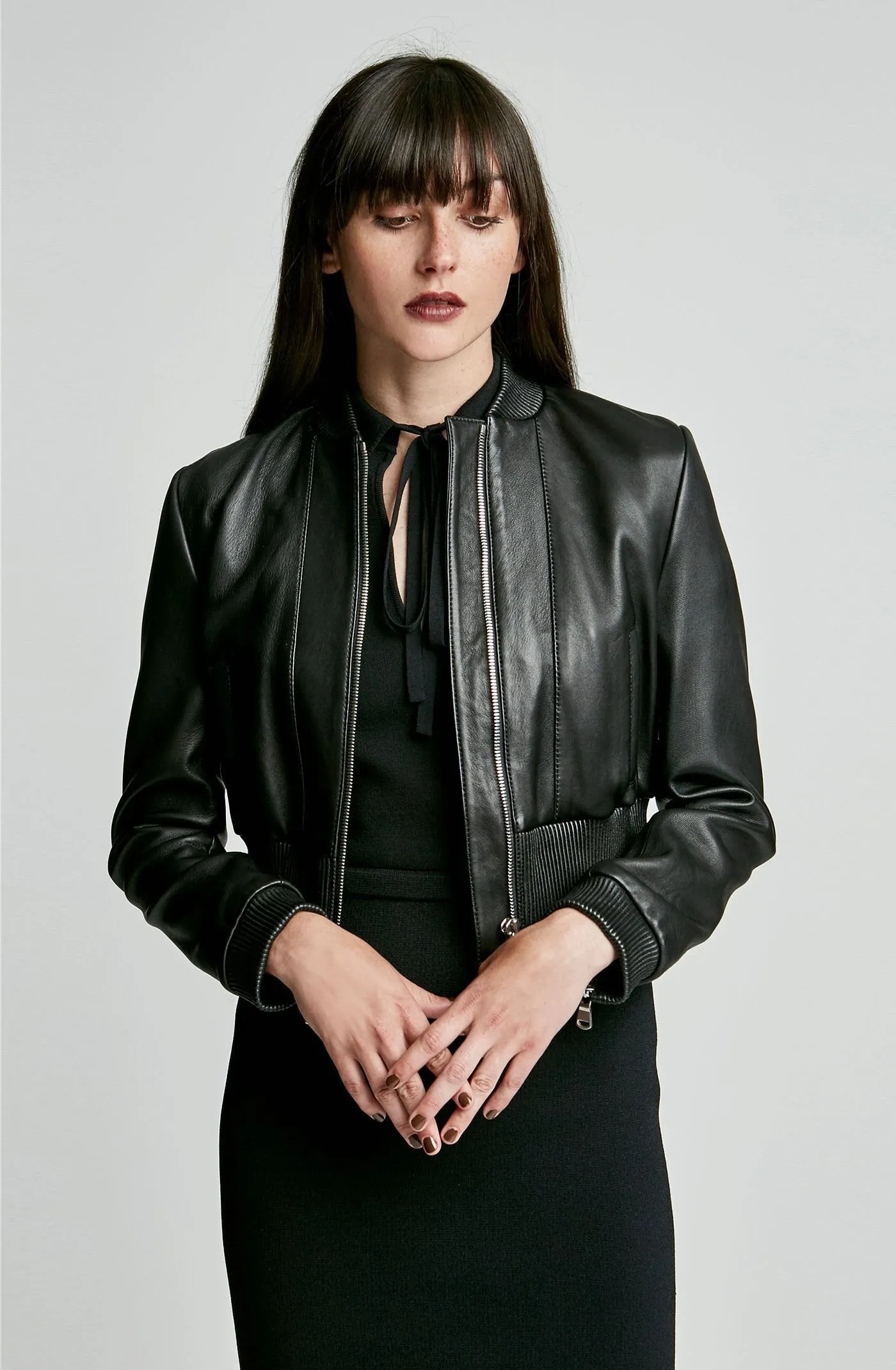 LEATHER BOMBER