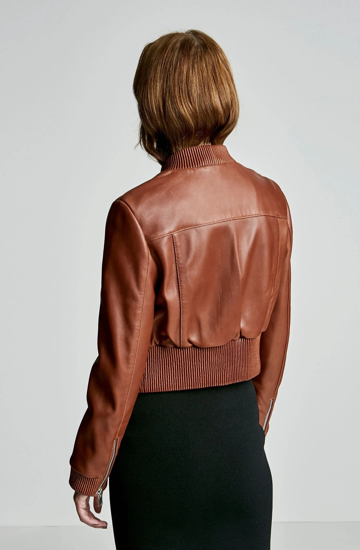 LEATHER BOMBER