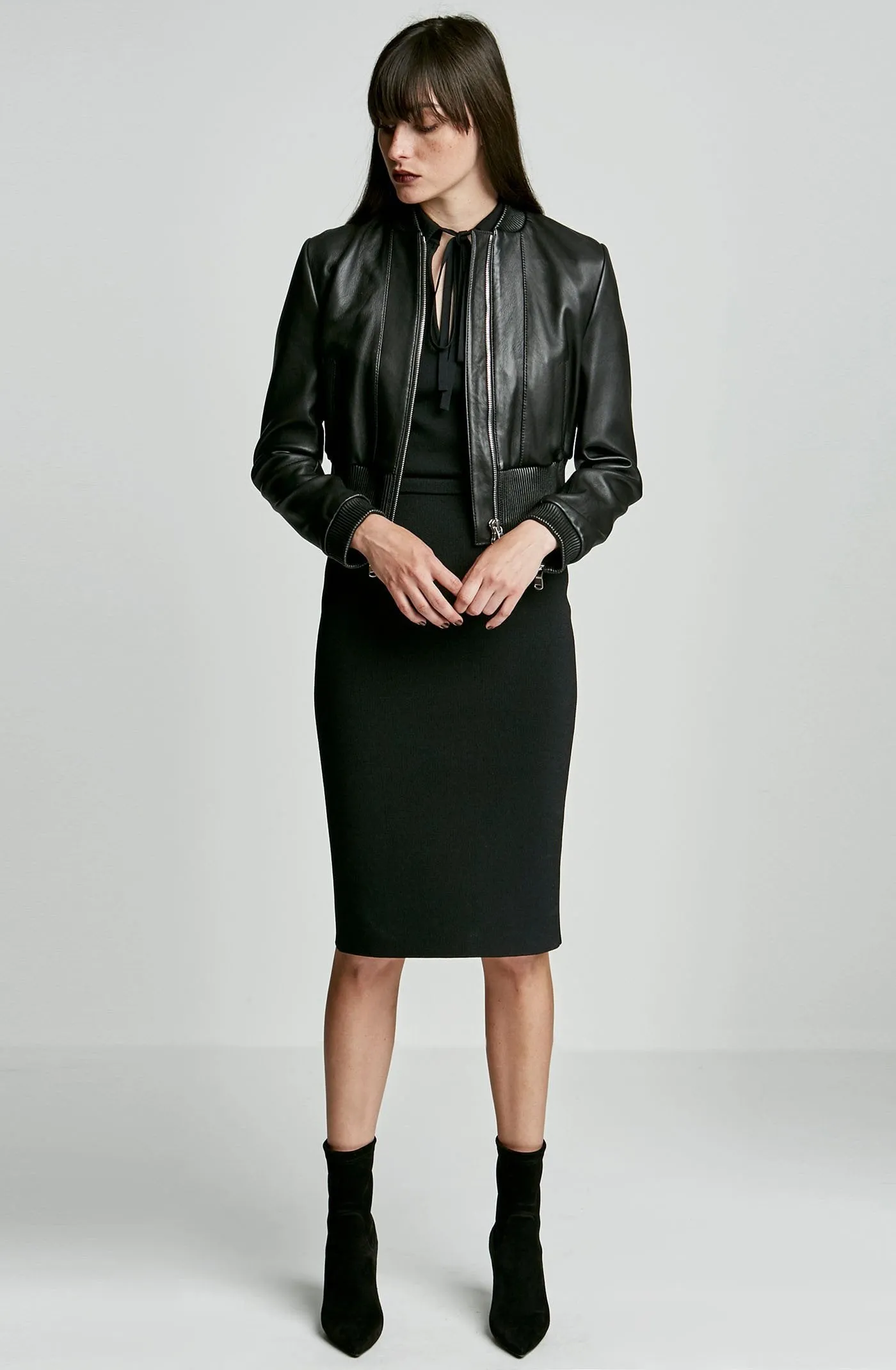LEATHER BOMBER