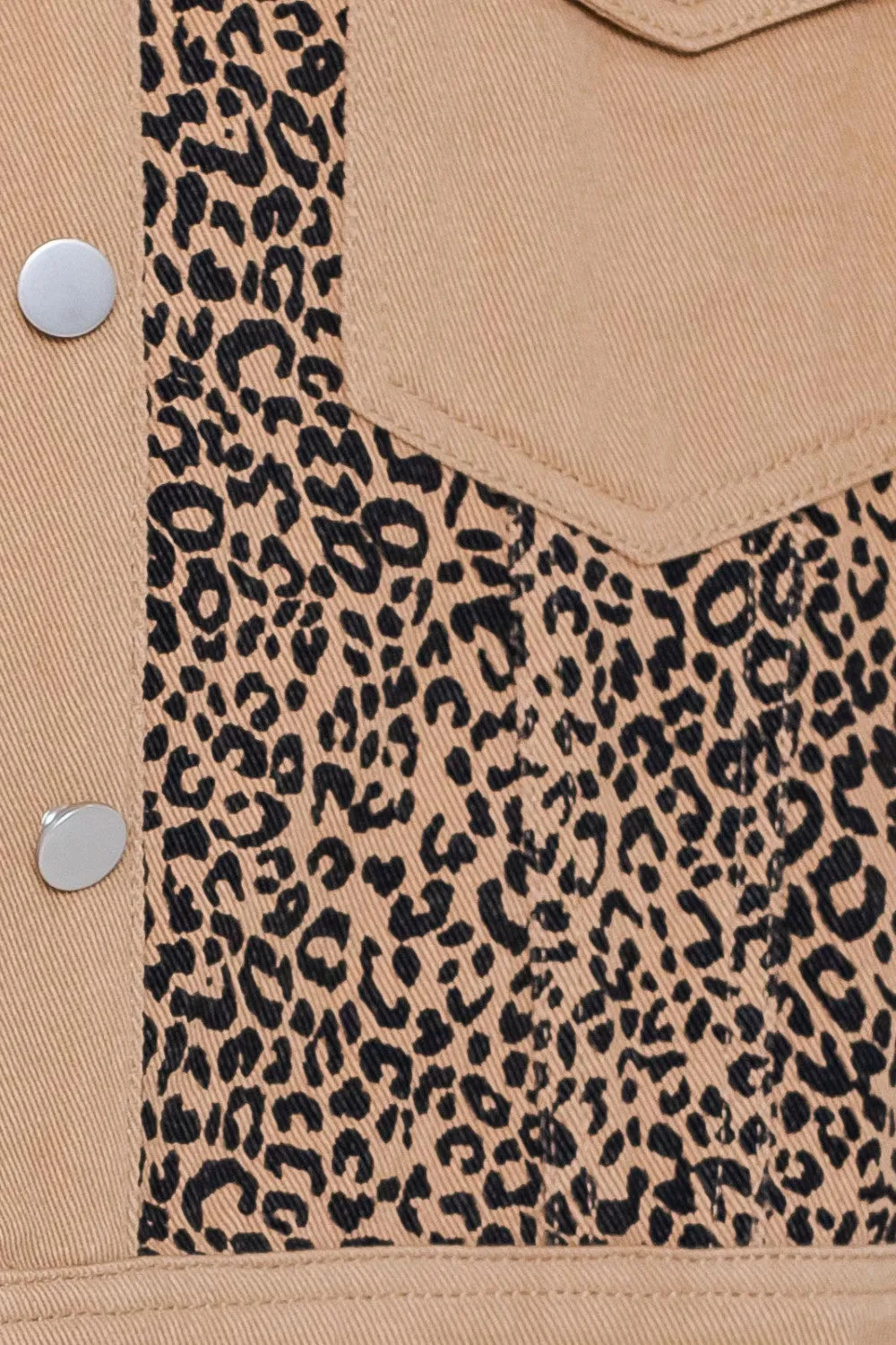 LEOPARD CONTRAST TWILL JACKET