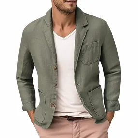 Light Green Linen Jacket Men