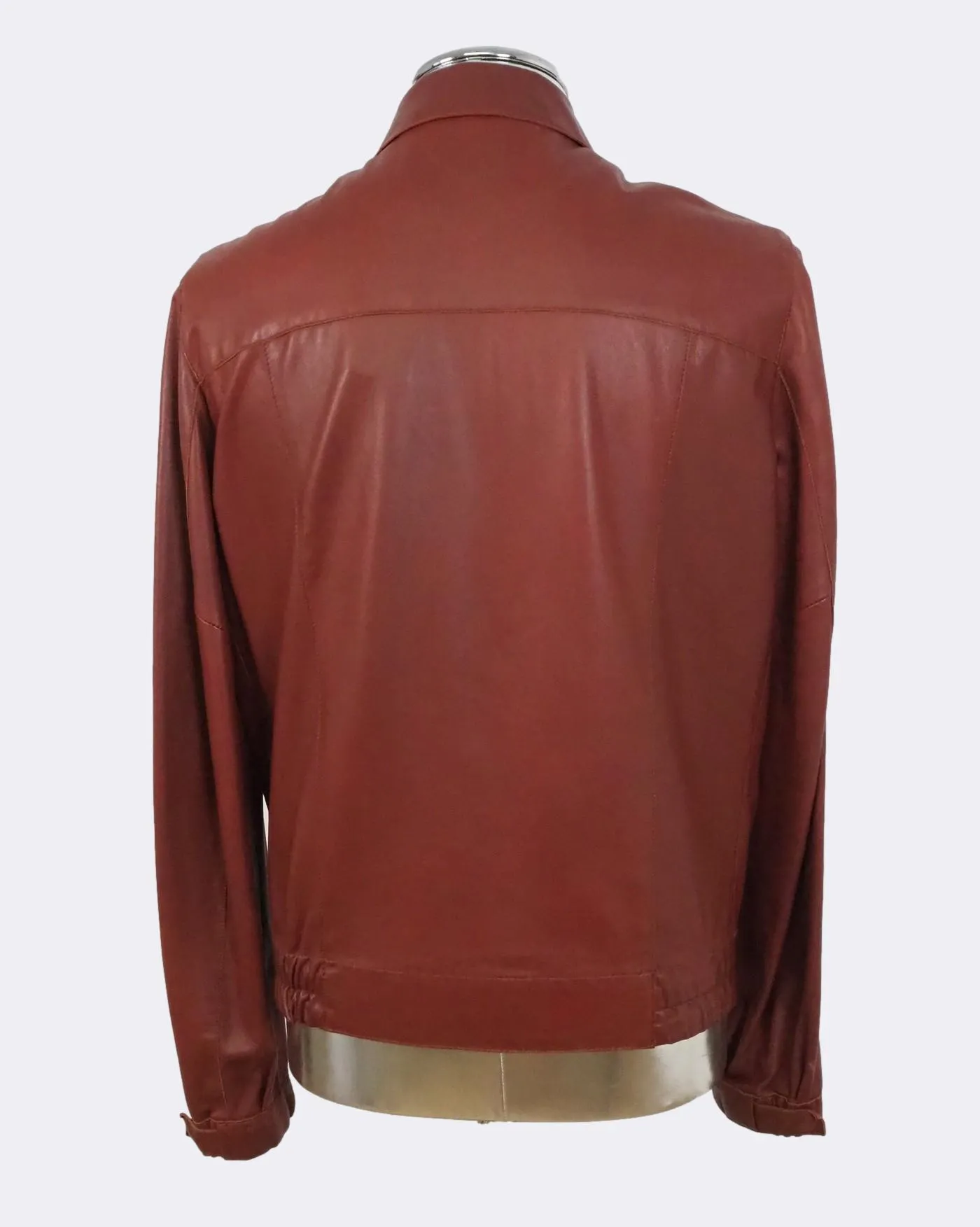 Lightweight Leather Bomber Jacket