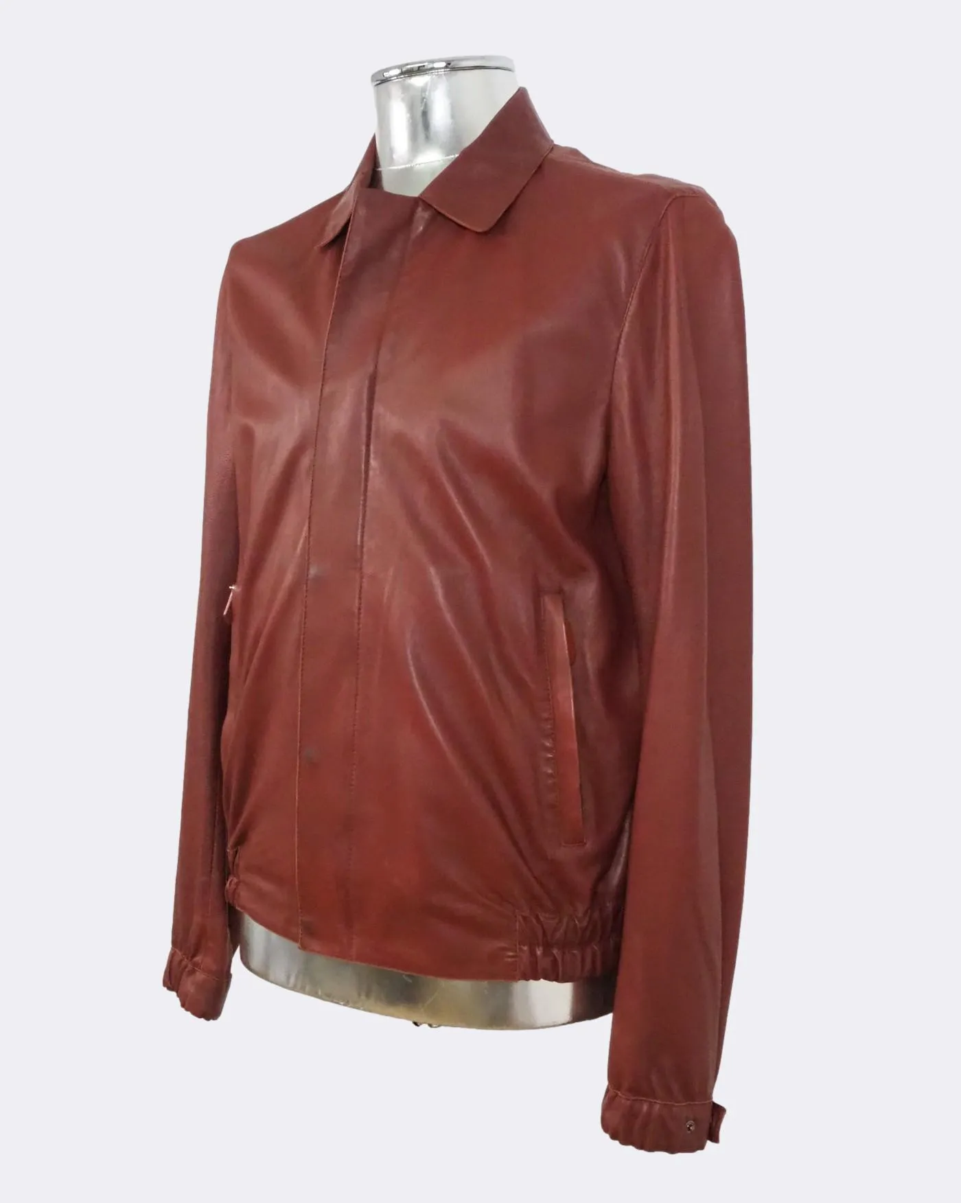 Lightweight Leather Bomber Jacket