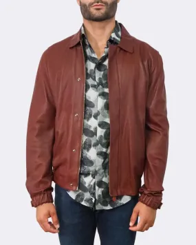 Lightweight Leather Bomber Jacket