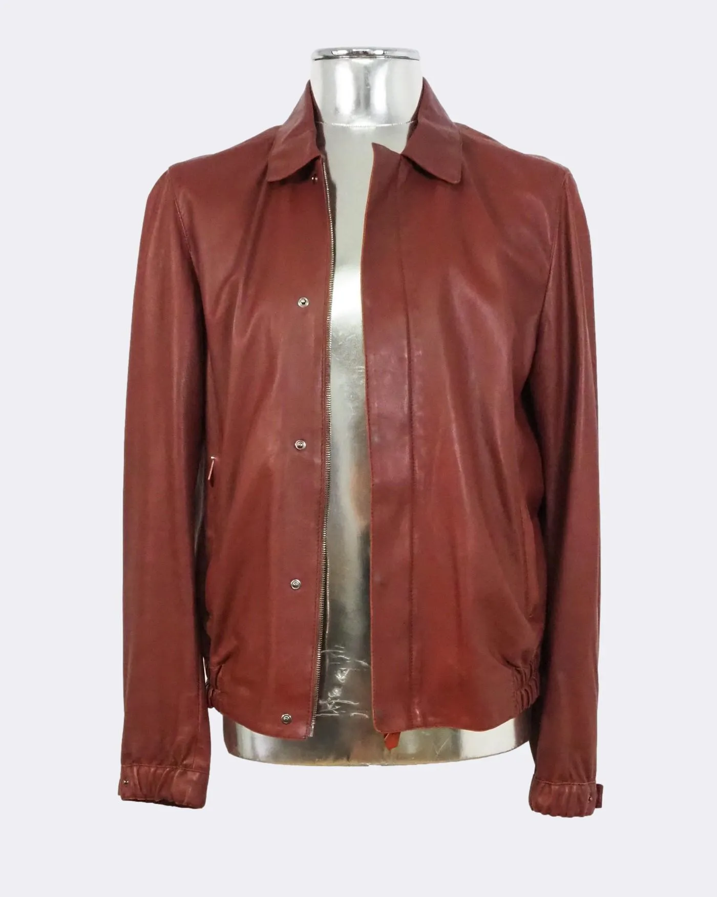 Lightweight Leather Bomber Jacket