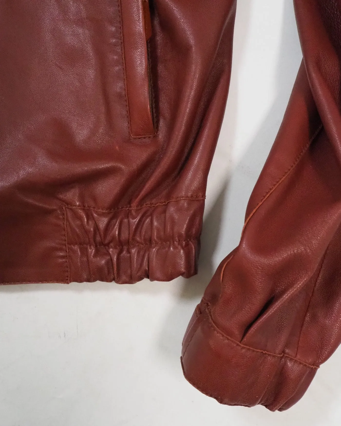 Lightweight Leather Bomber Jacket