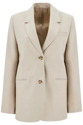 linen blend blazer for 243 WRZ869 FB0196 SAND
