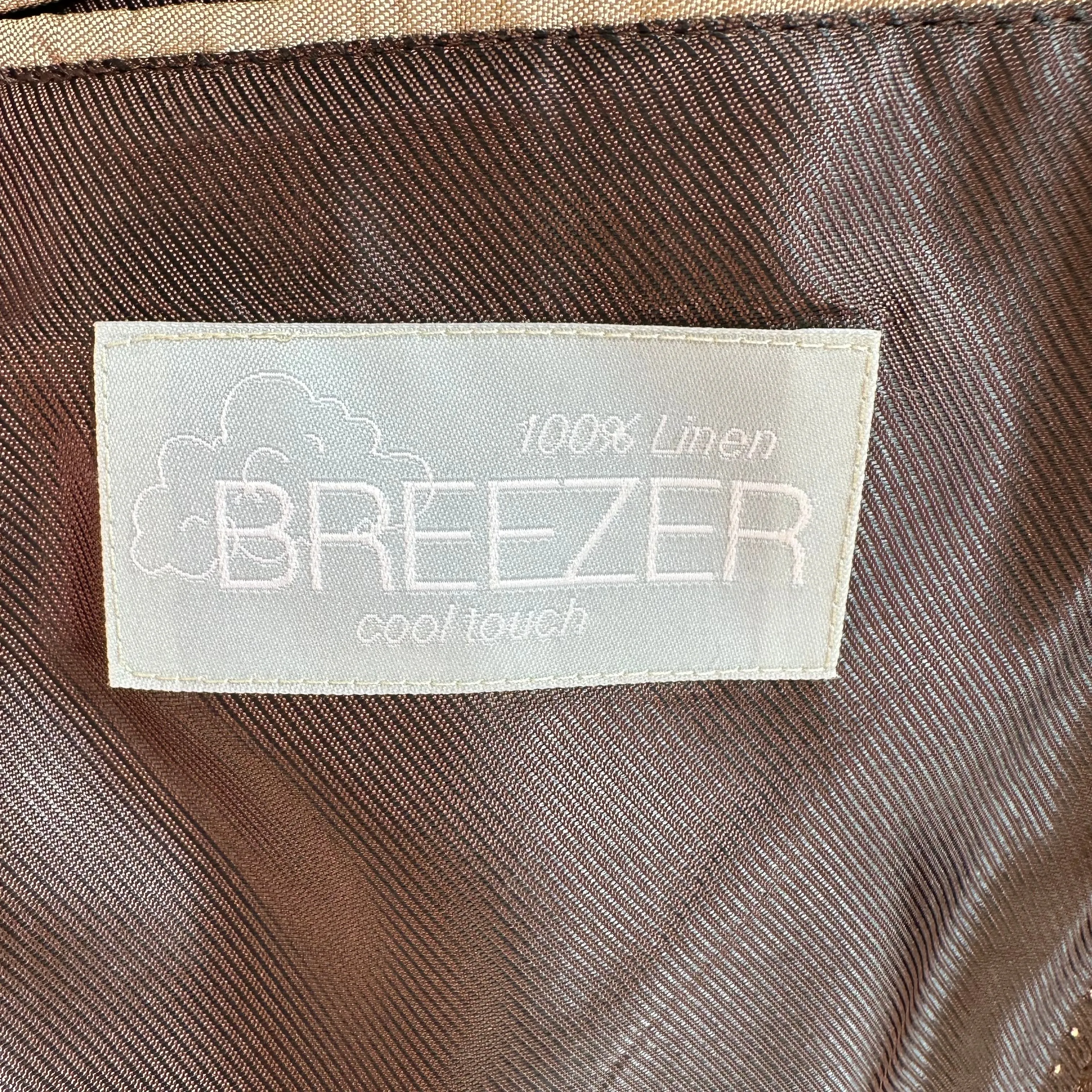 Linen Oversized Blazer - Brown, Menswear