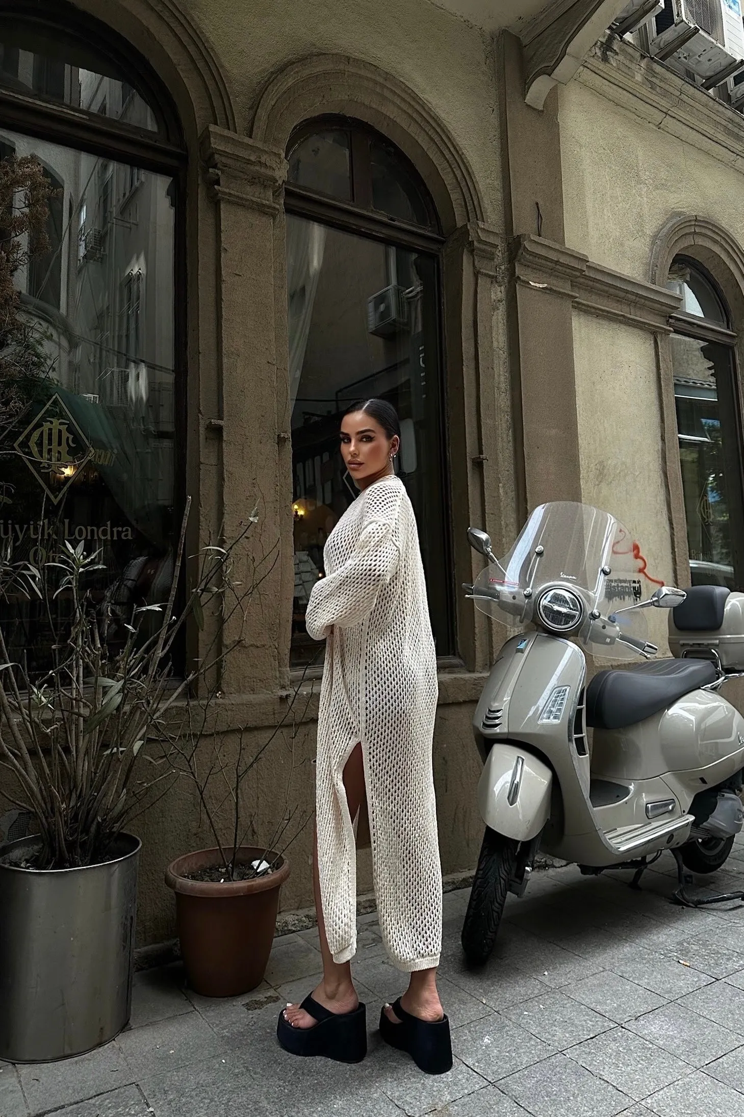 Longline Crochet Cardigan