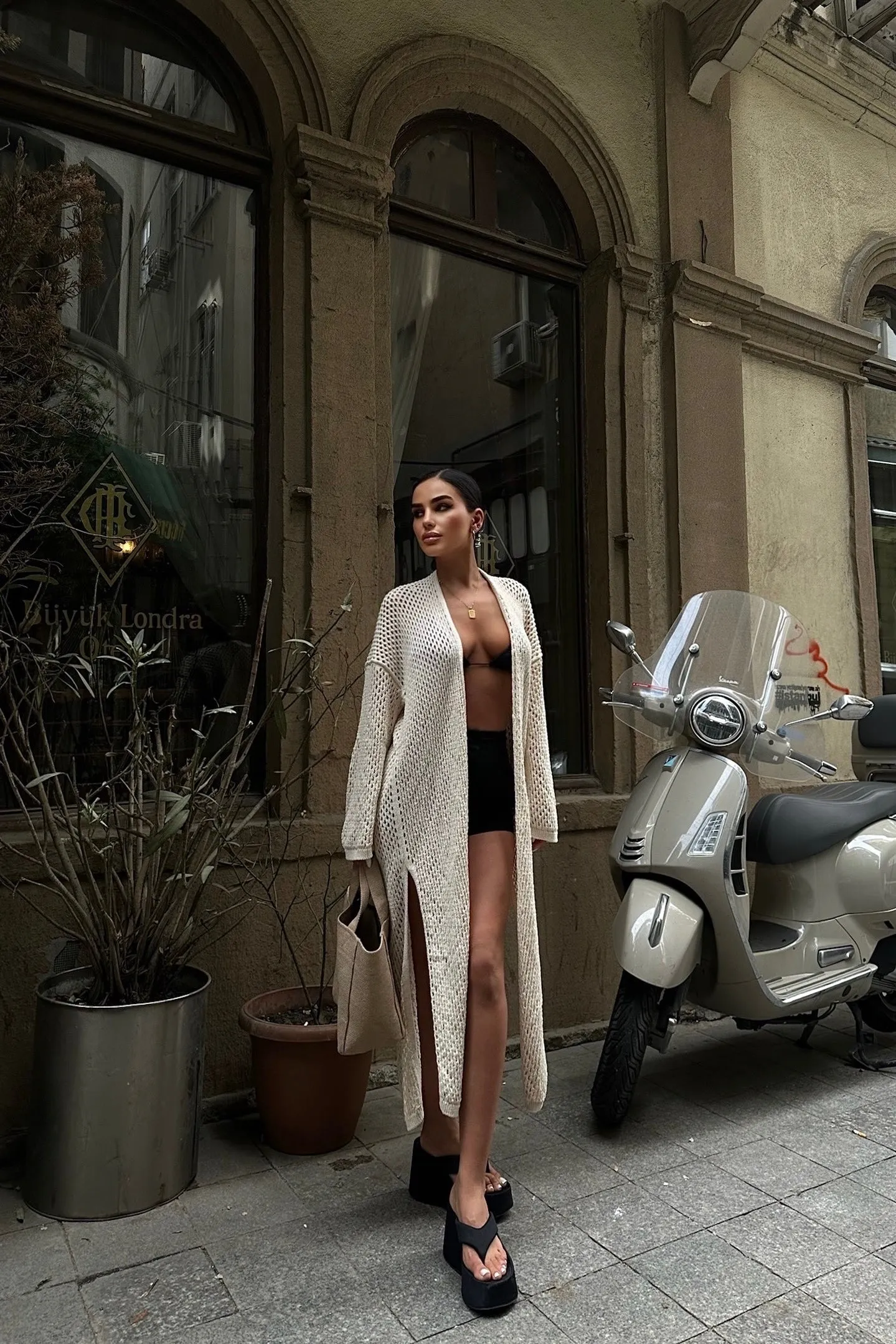 Longline Crochet Cardigan
