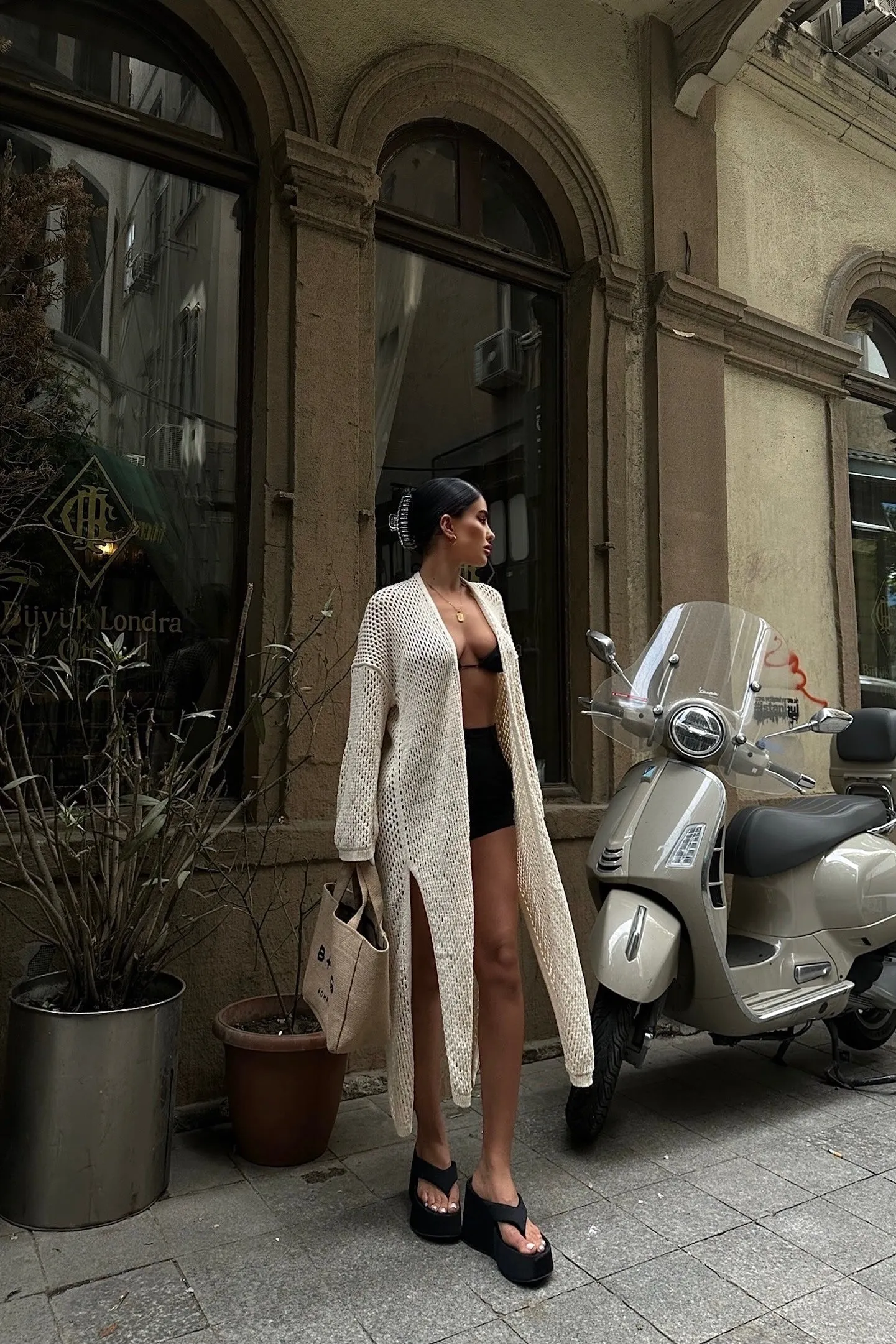 Longline Crochet Cardigan