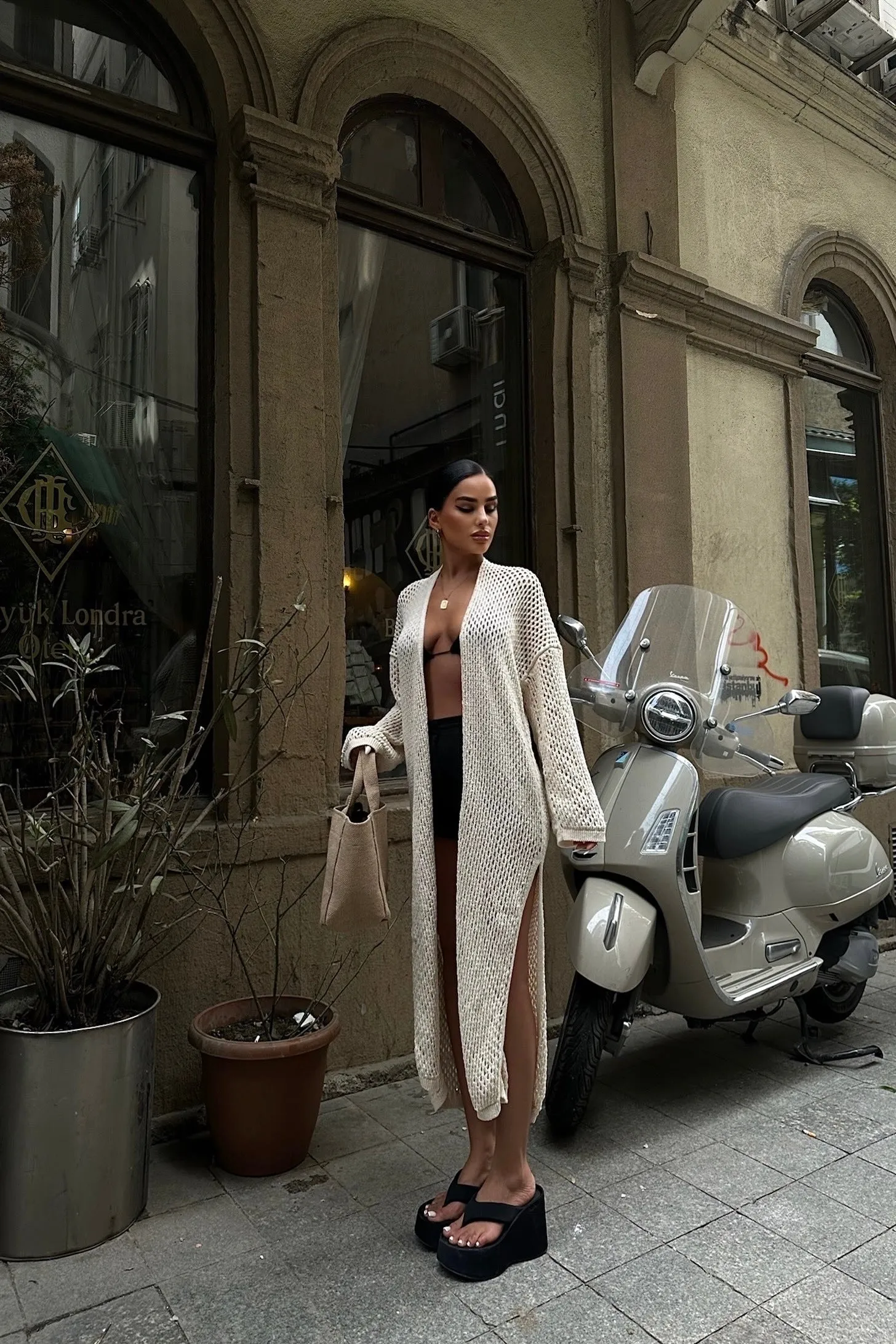 Longline Crochet Cardigan