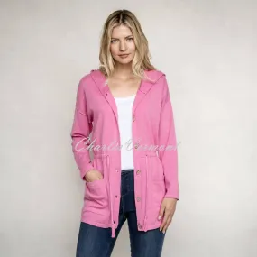 Marble Longline Button Cardigan with Hood - Style 6569-194 (Pink)