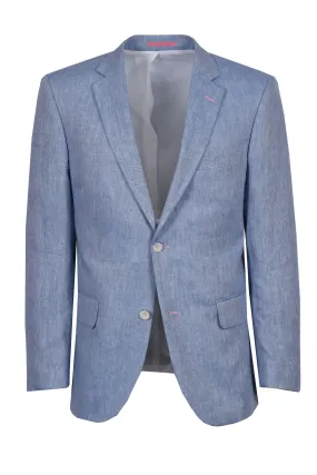 Mazzelli Linen Jacket Light Blue