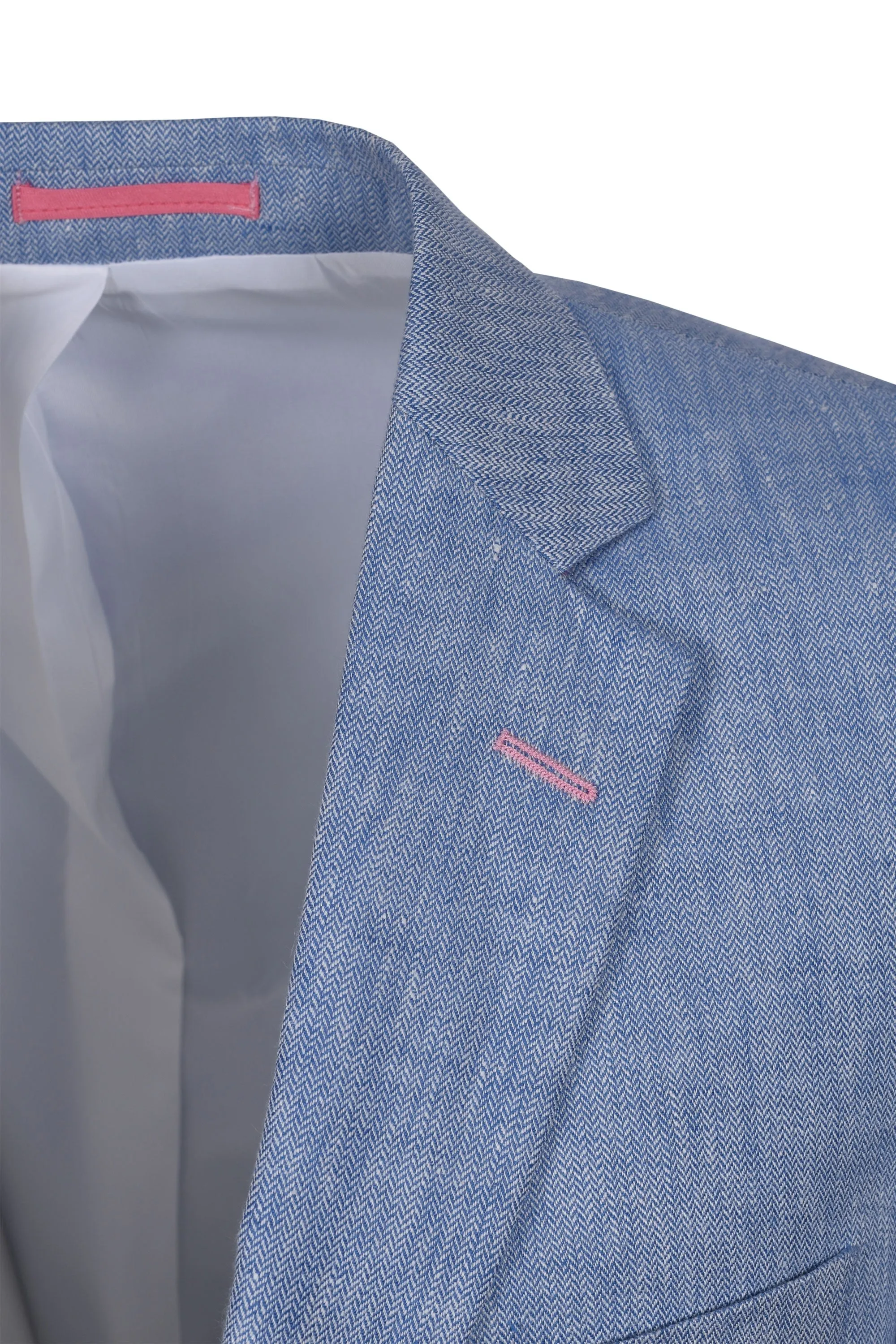 Mazzelli Linen Jacket Light Blue