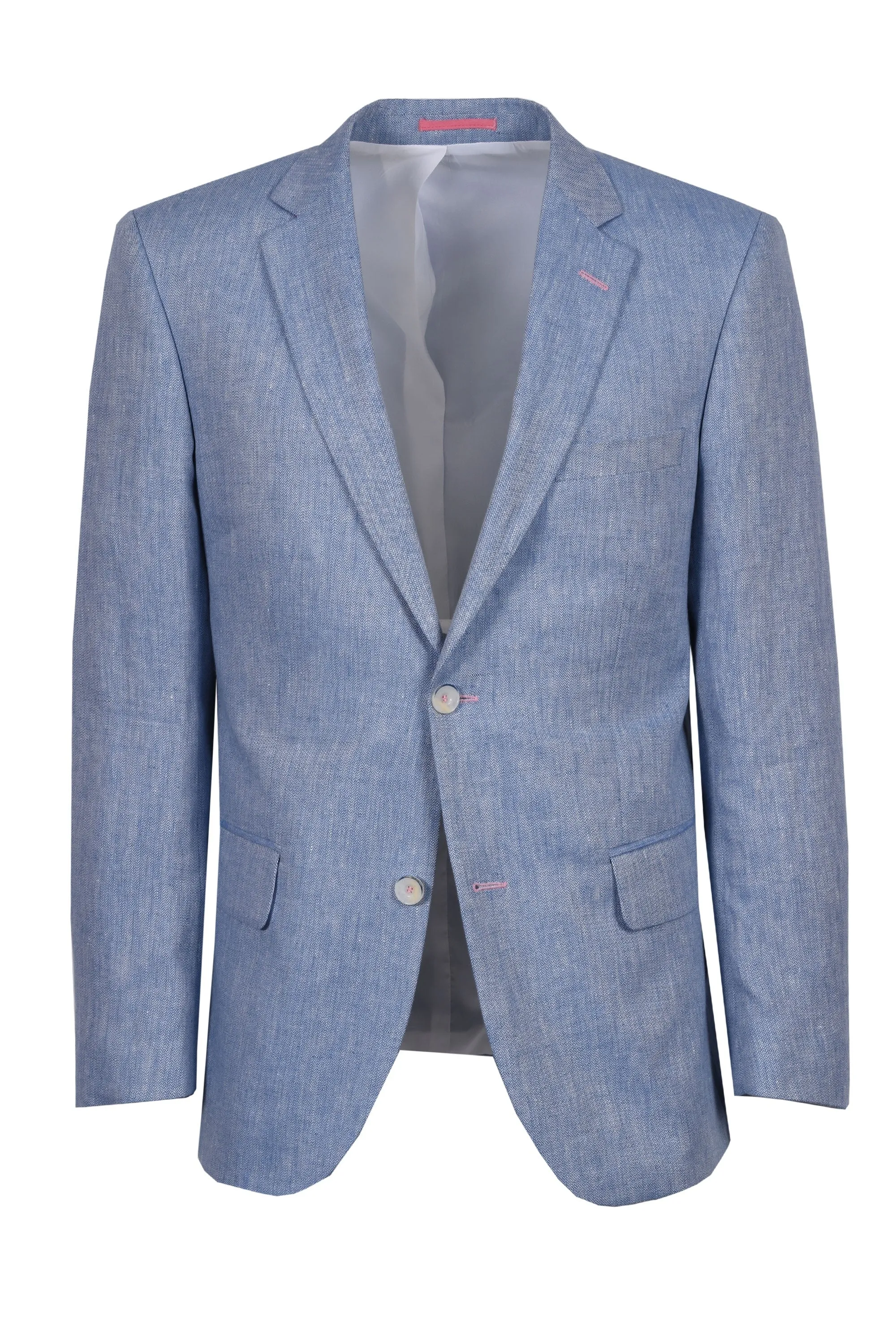 Mazzelli Linen Jacket Light Blue