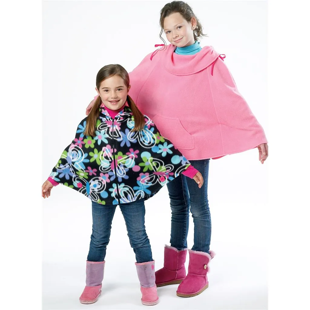 McCall's Pattern M6431 Children's / Girls' Ponchos