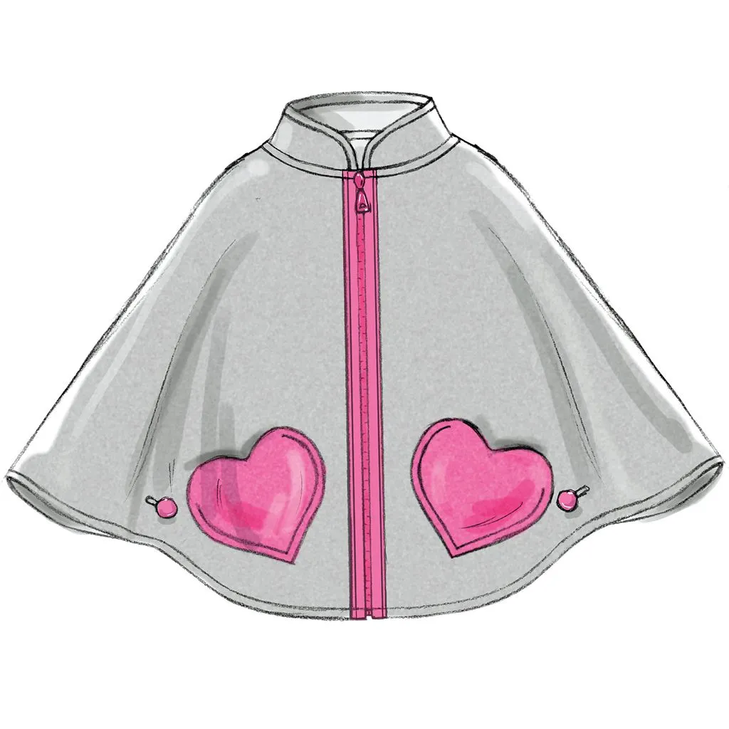 McCall's Pattern M6431 Children's / Girls' Ponchos