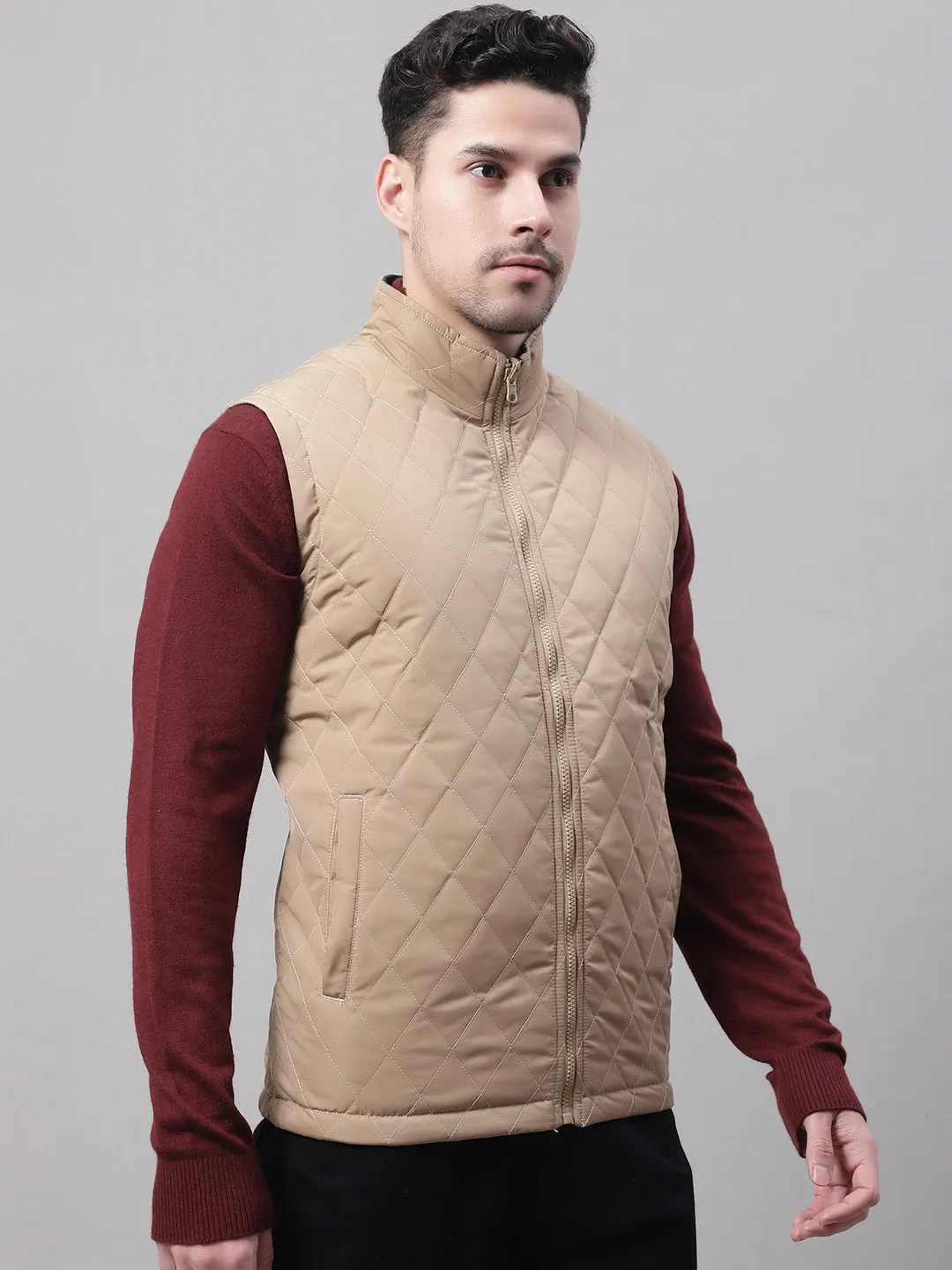 Men Reversible Beige Jacket