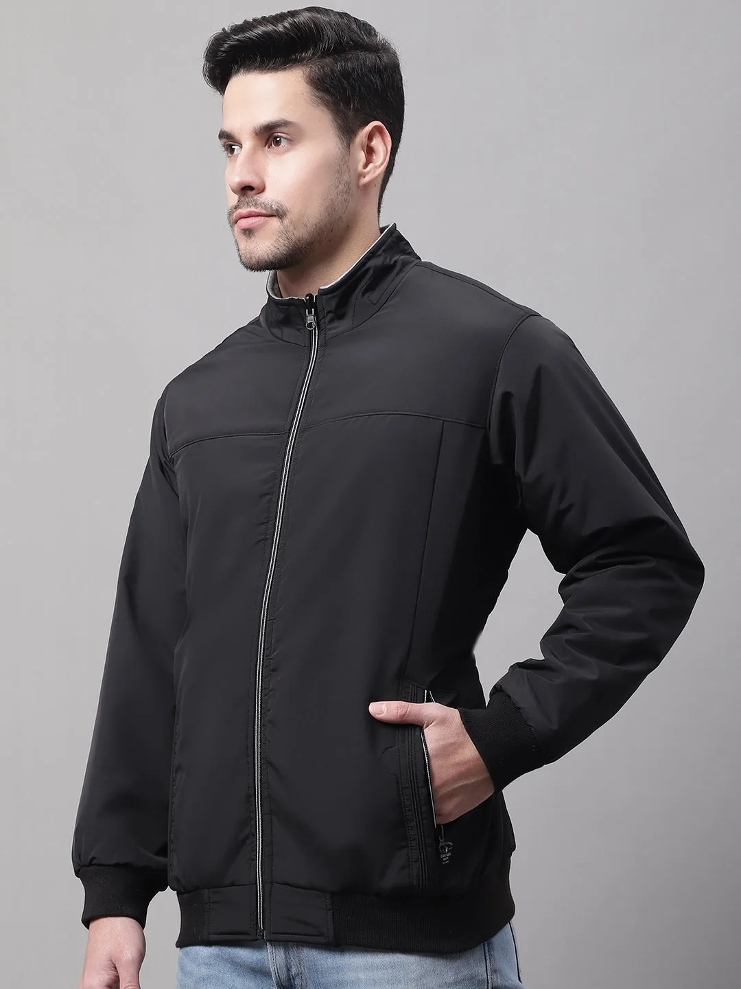 Men Reversible Black Jacket