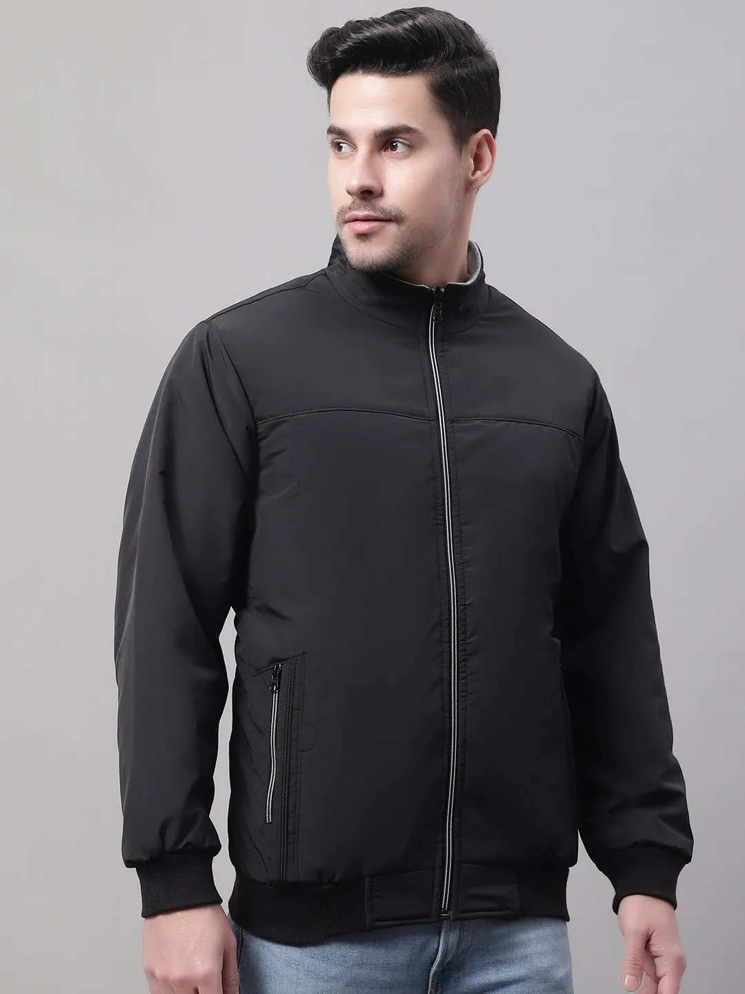 Men Reversible Black Jacket