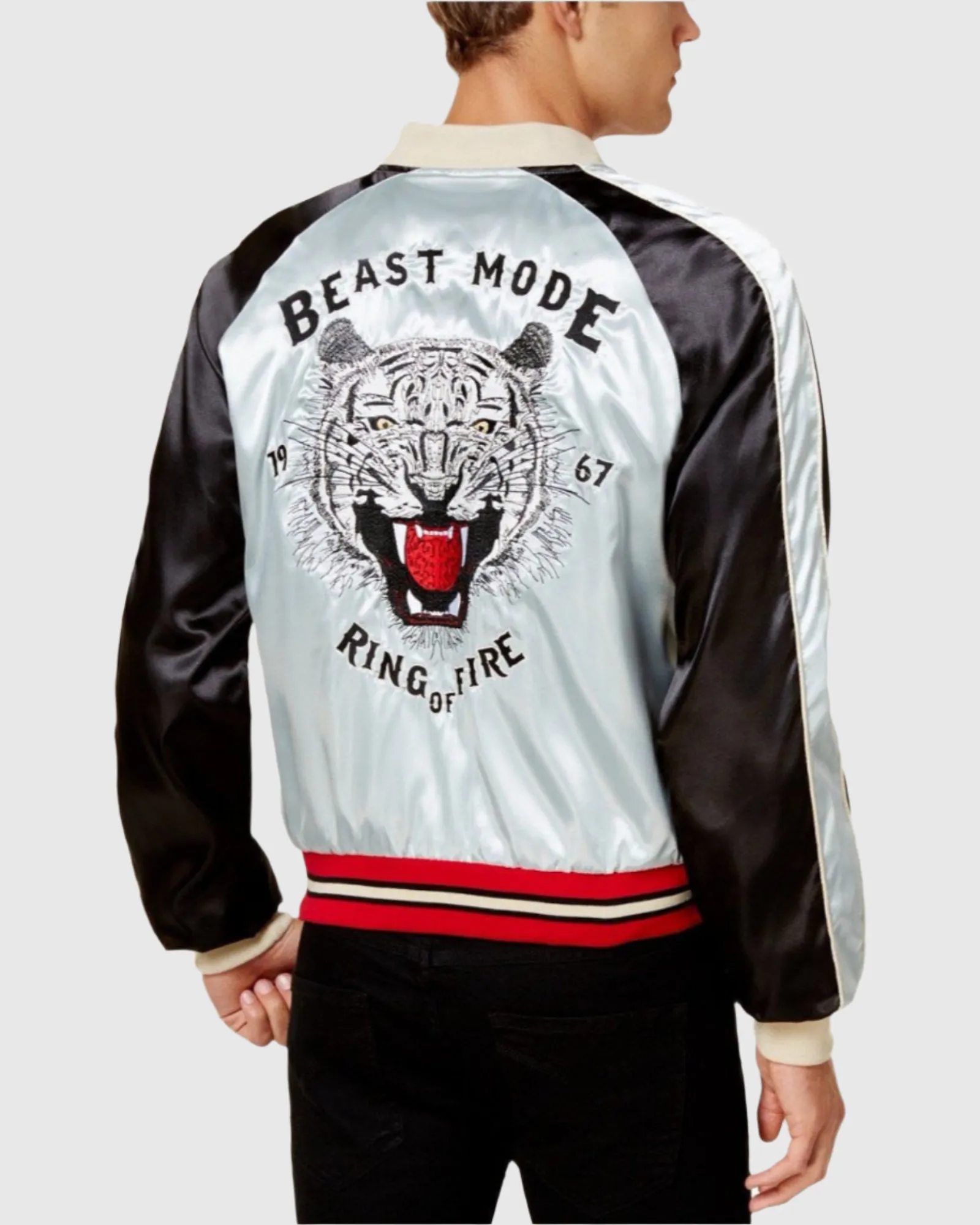MEN'S BEAST MODE EMBROIDERED COLORBLOCKED JACKET