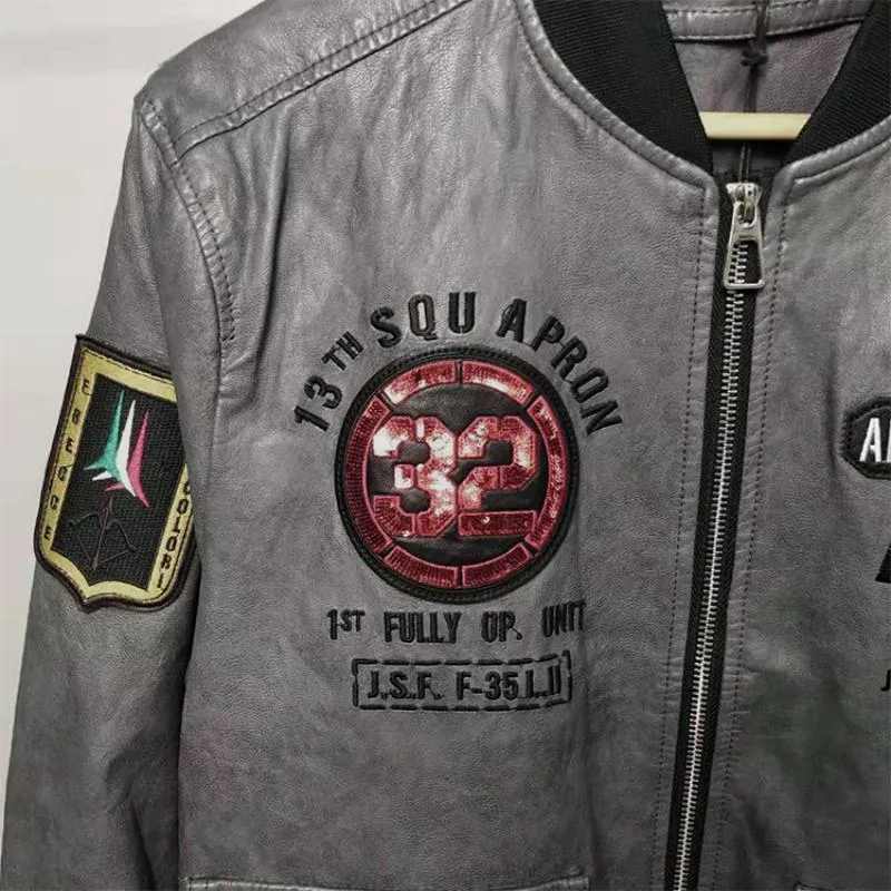 Men's Casual Leather Bomber