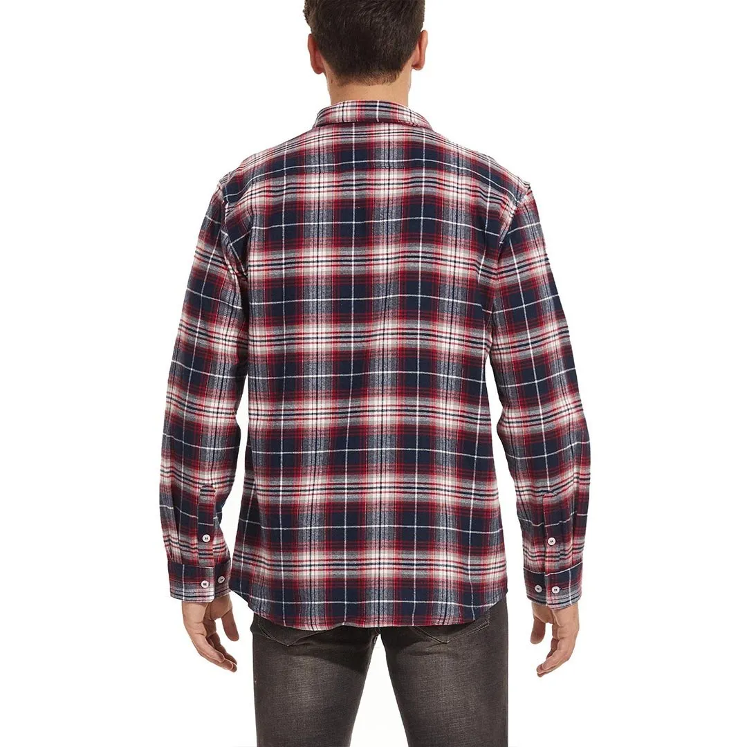 Men's Flannel Tesla Plaid Shirts Long Sleeve
