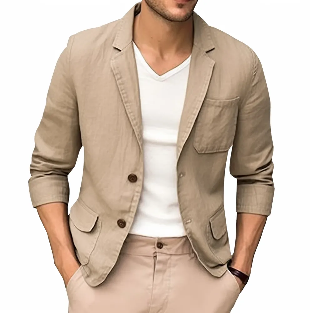Men's Linen Casual Sport Coat Jacket