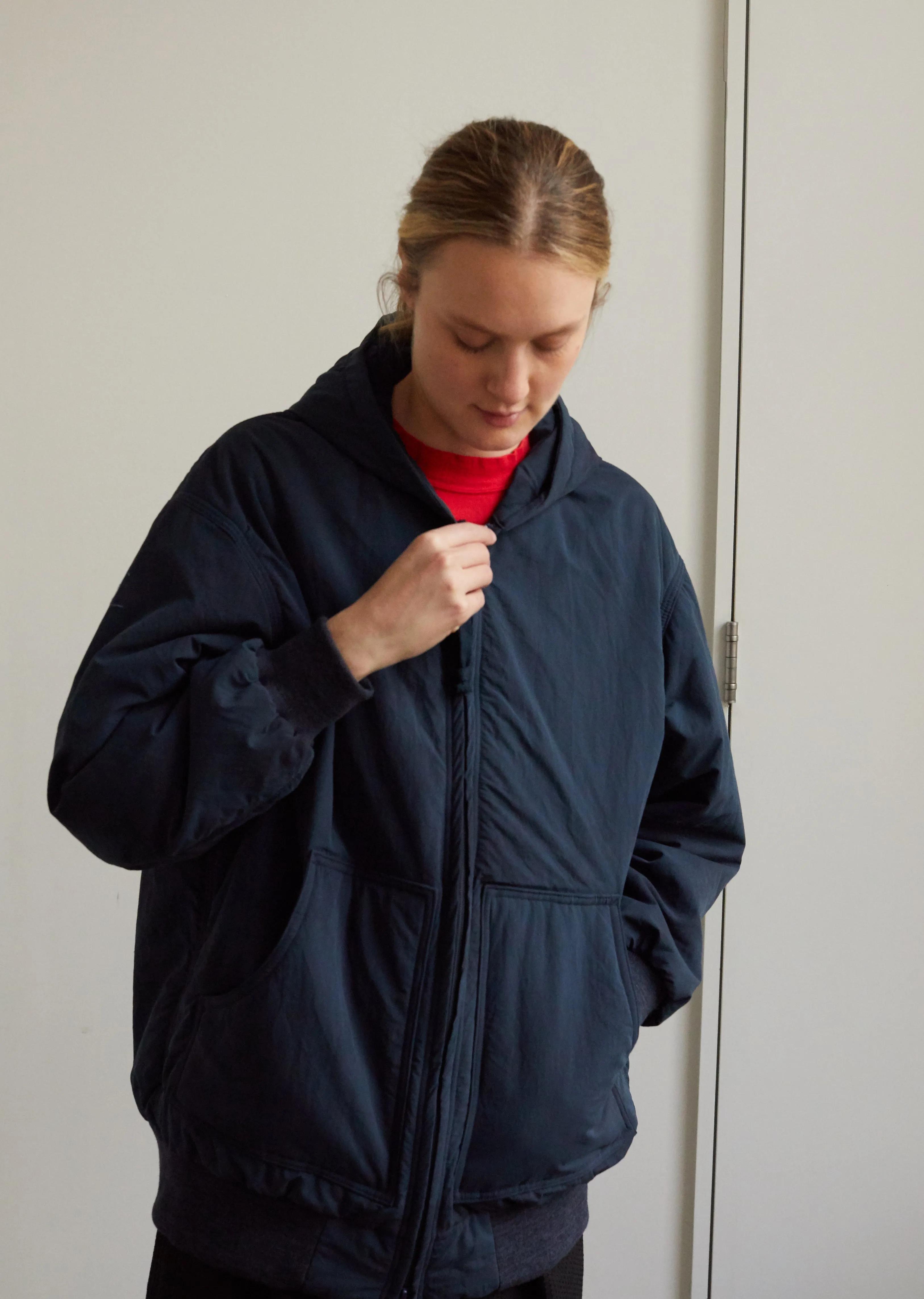 Men's Peack Skin Nylon "Kagozome" Water-Proof Primaloft Oversized Hoodie