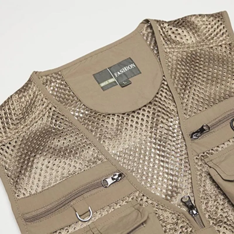 Men's Summer Mesh Vest With Pockets
