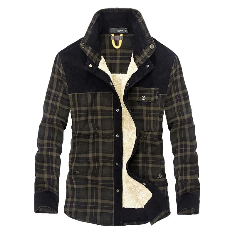Men's Warm Jacket Fleece Thick Army  Coat Autumn Winter Jacket Men Slim Fit Clothing Mens Clothing