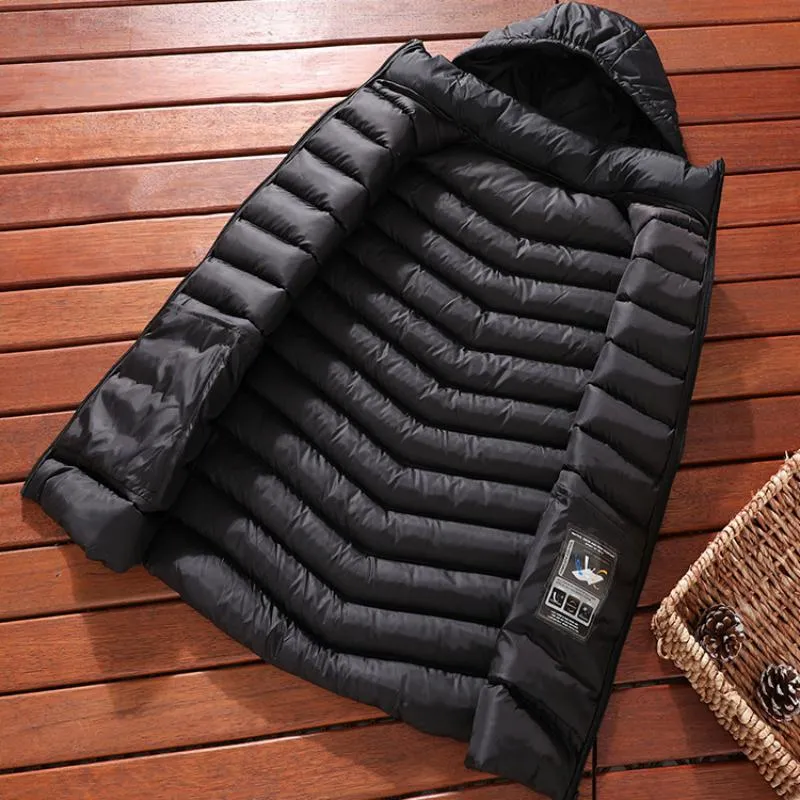 Men's Winter Hooded Down Vest | Plus Size